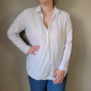 Gap linen shirt striped beach shirt